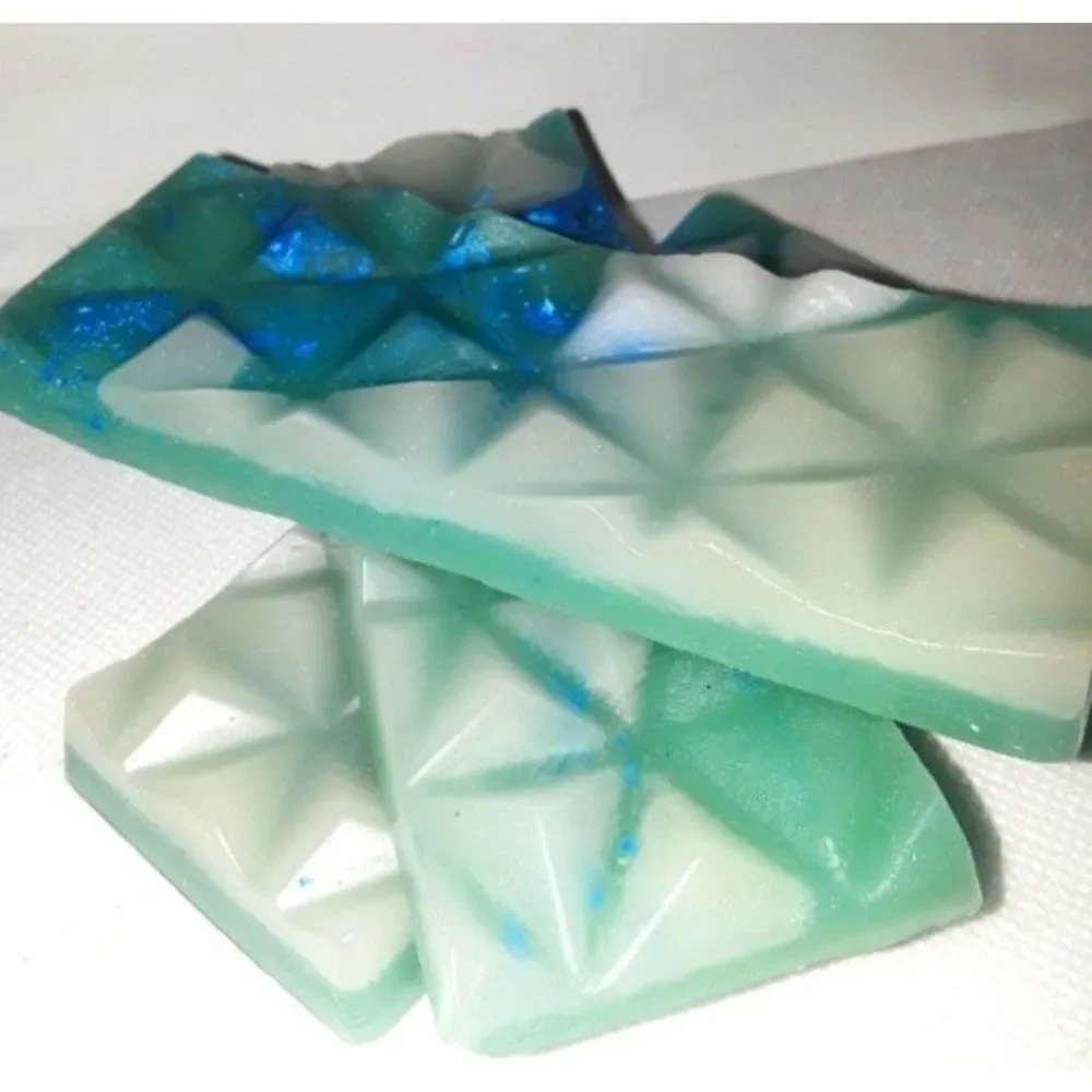 Hand crafted blue Hawaiian waxmelt glitter bar 1pc